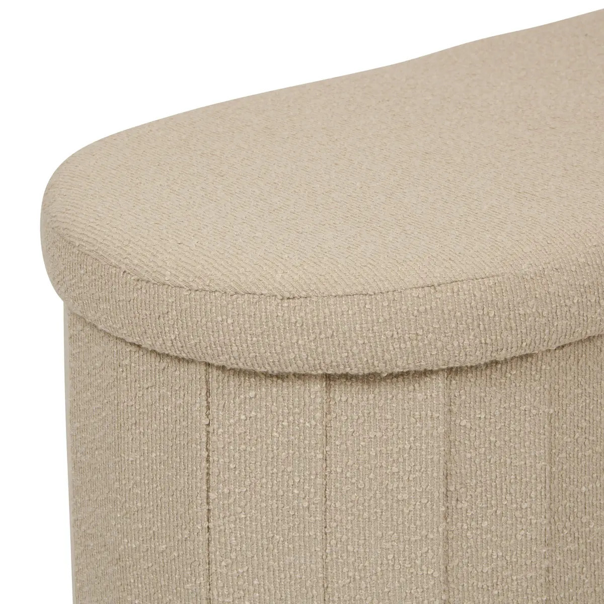 Pouf Fink ovale pliable 38x76cm beige