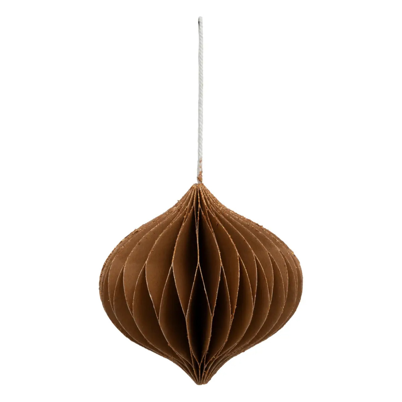 Boule de Noël origami marron 90mm