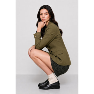 Kocca - Gonna da donna con motivo a quadri in cotone e lana vergine Donna
