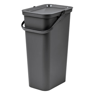 Papelera "moda" con asa grafito