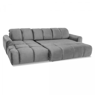 Canapé Tissu Convertible Angle gauche Gris clair Anacapri - 3 Places