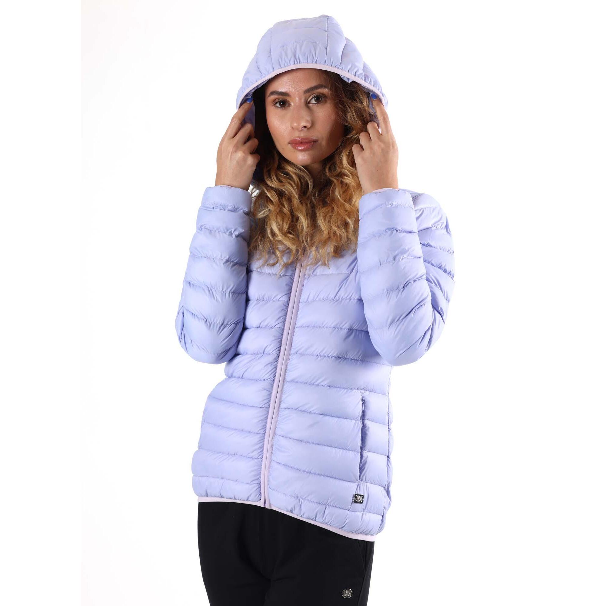 Chaqueta básica de primavera para mujer Leone con capucha y cremallera.