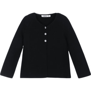 Chaqueta punto bebé algodón cuello redondo