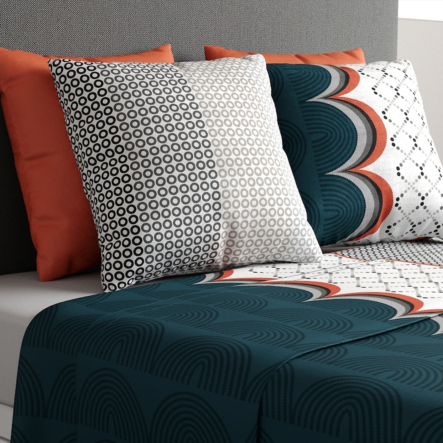 Parure De Drap 3pcs avec Drap housse Bonnet:25cm 100%coton 57fils Antan