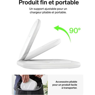 Chargeur induction BELKIN induction 15W 3en1 blanc