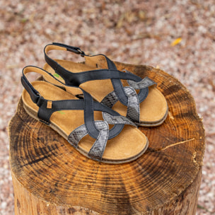Sandalias N5819 SNAKE CREAM-BEIG /PANGLAO color Cream-beig
