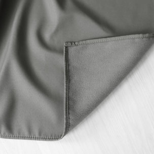 Rideau thermique en microfibre doublée - Gris clair