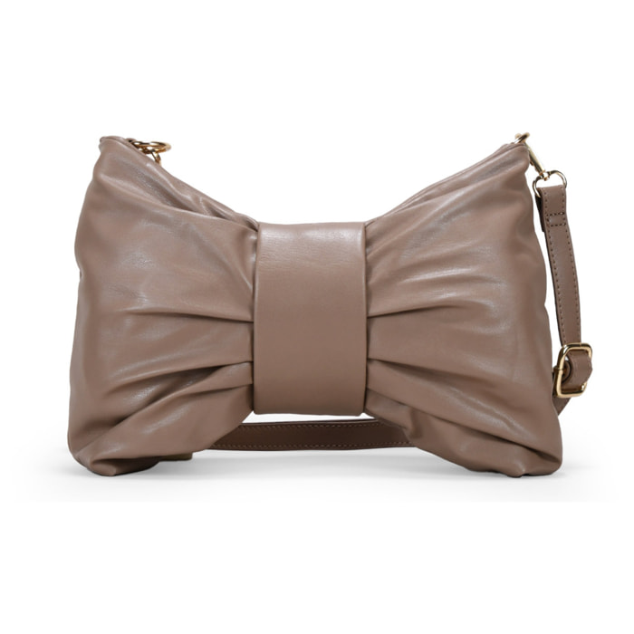 Bolso de hombro visón con lazo