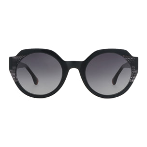 Gafas de sol OCEAN SIMGAPUR - Negro brillante / Ahumada