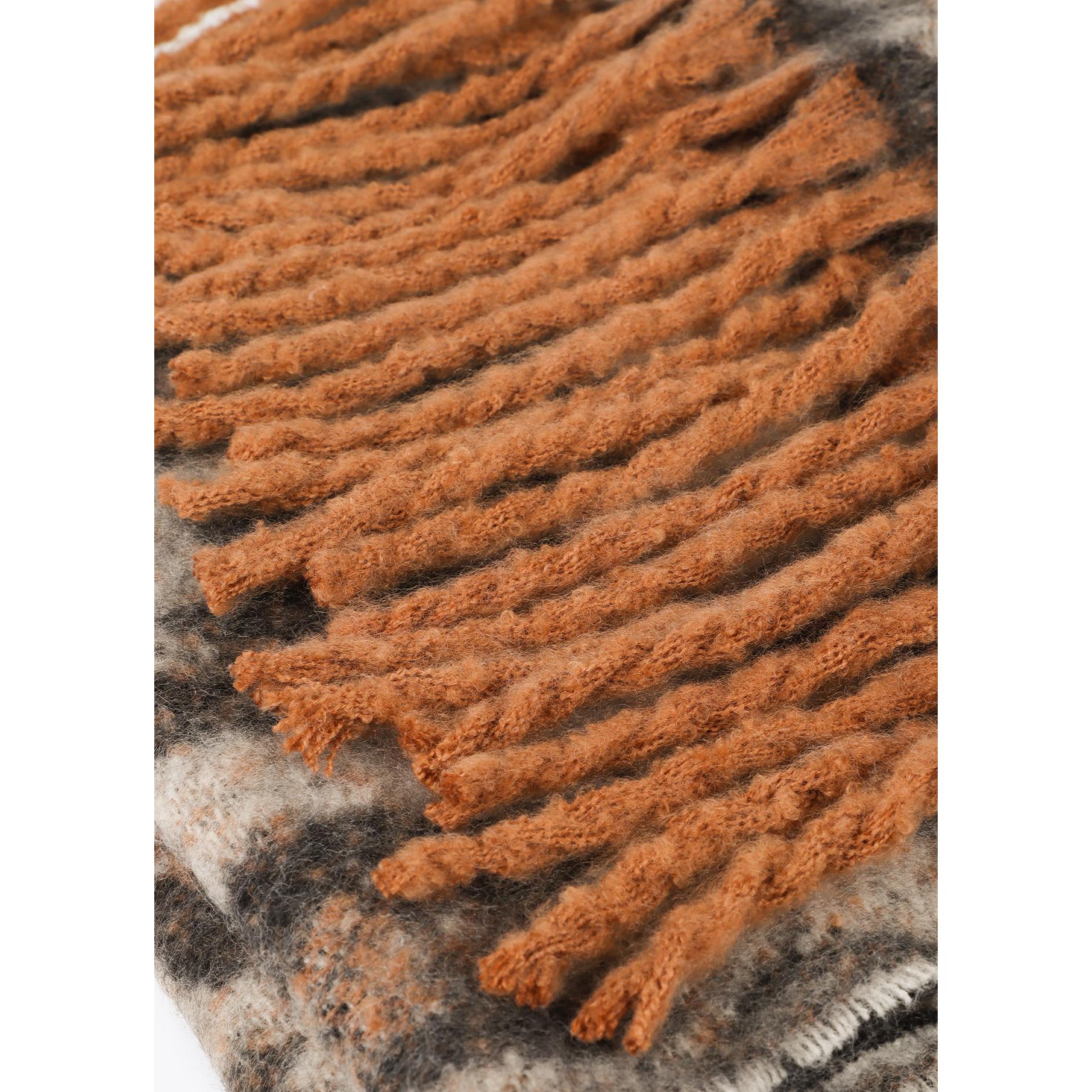 Sciarpa Animalier con Frange