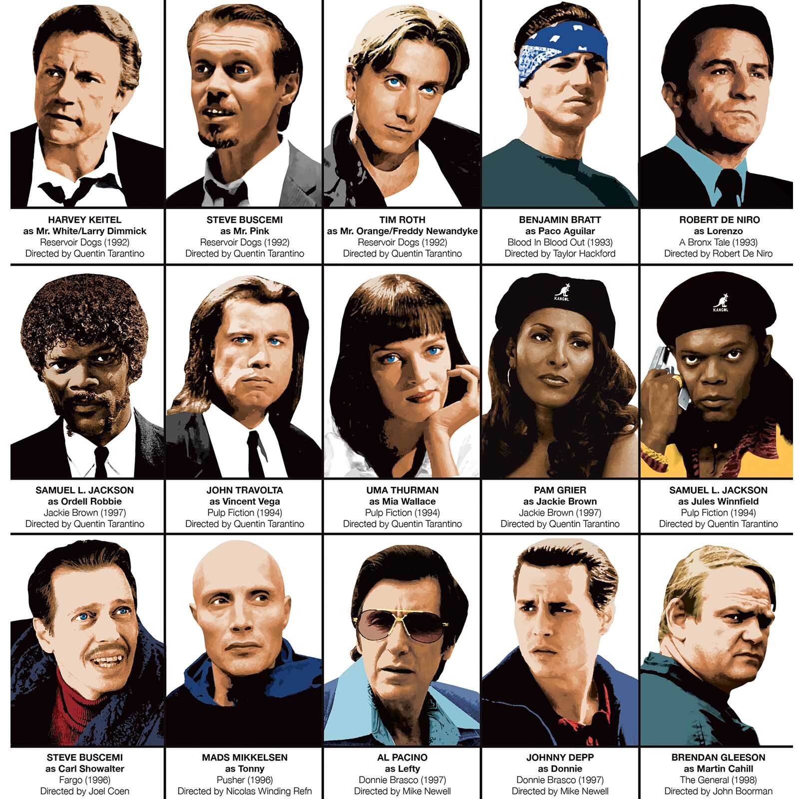 Affiche - Gangster Movie characters - Olivier Bourdereau