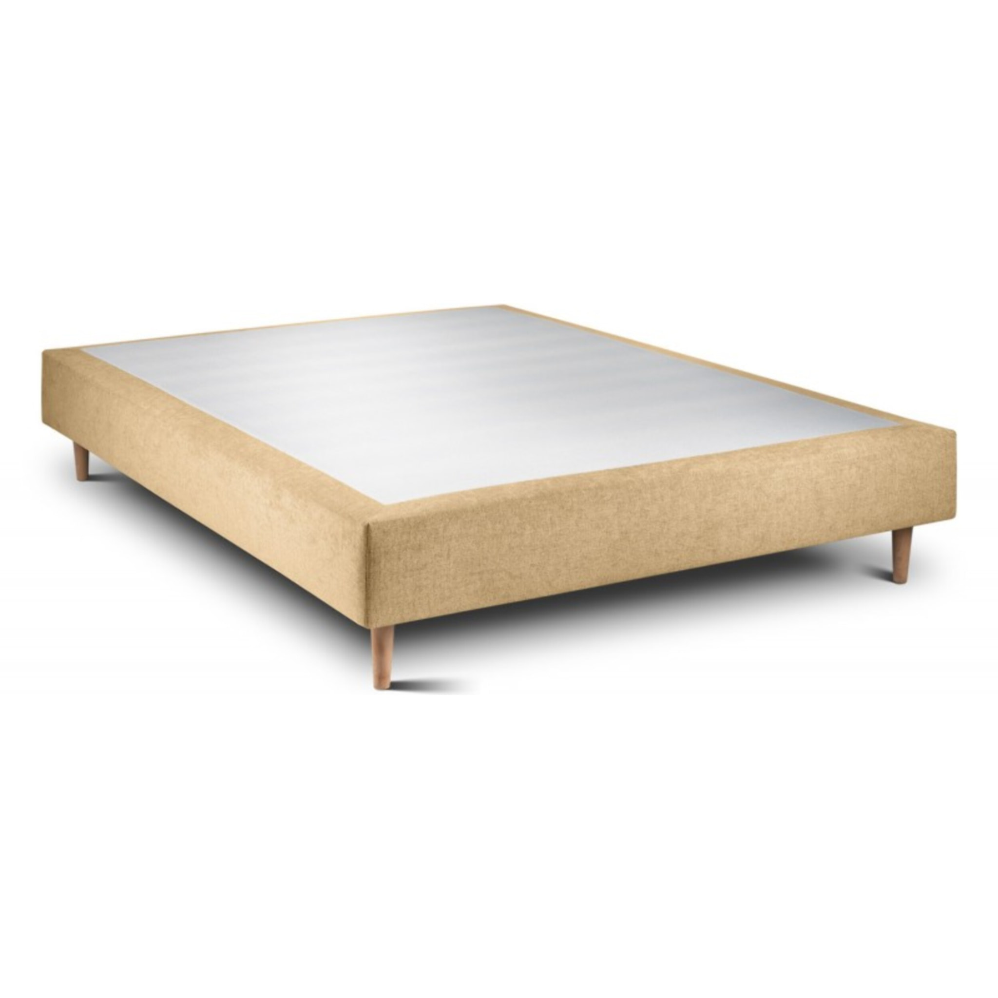 Sommier Tapissier Tissu Ep20 - pieds bois