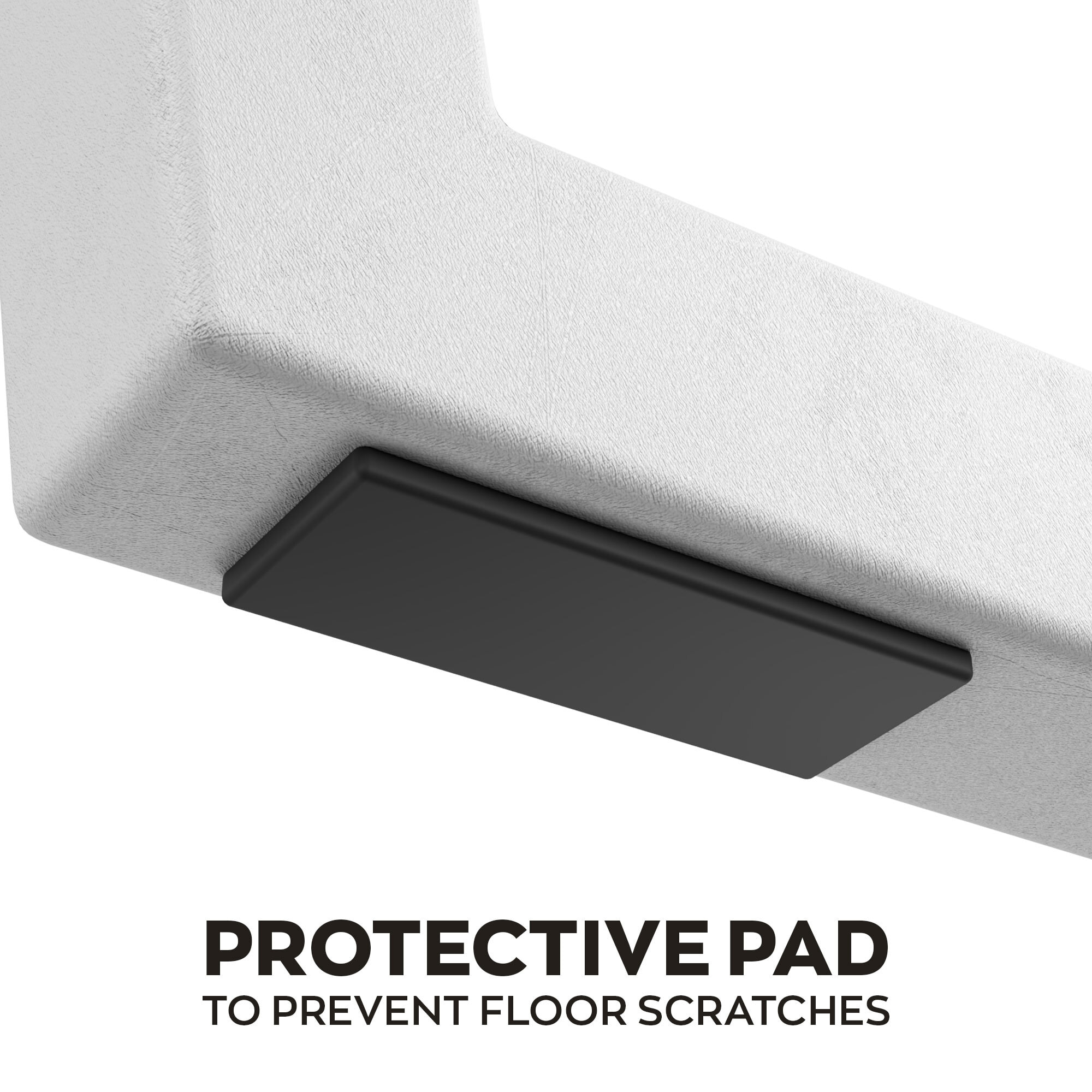 Tavolo da pranzo in legno e metallo con piedi trapezoid bianchi 160x90 cm Grigio Testurizzato