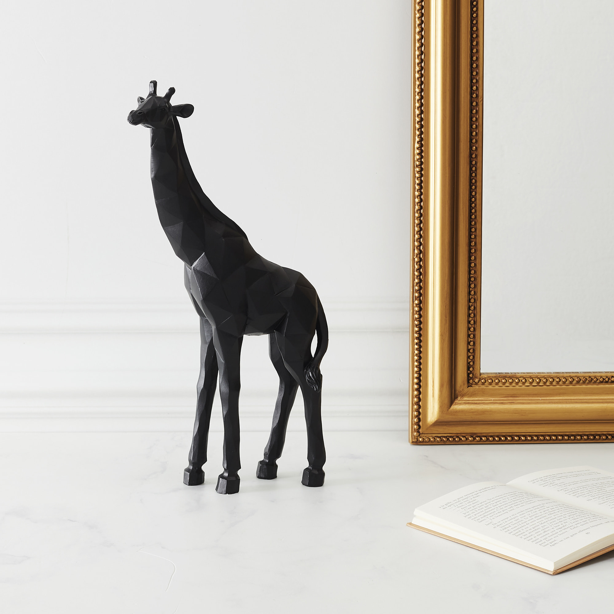 Girafe Origami Noir H40cm