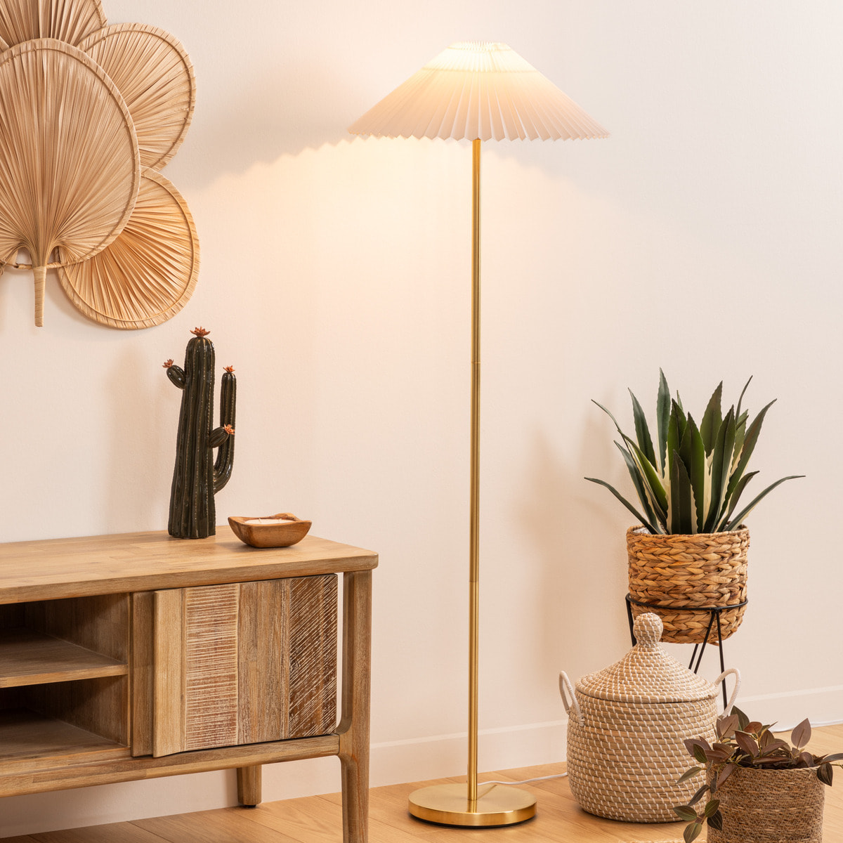 Lampadaire droit "Jiling" en métal H150cm