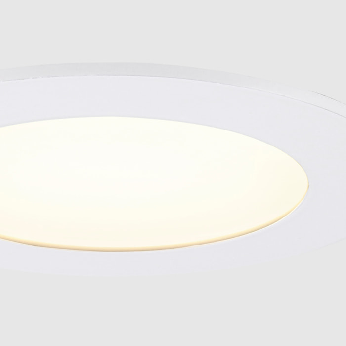 Forlight Easy Round Ø170mm downlight en formato circular con luz led blanco cálido 3000K en color blanco