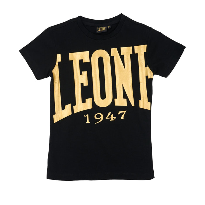 T-shirt maniche corte da bambino in cotone Leone Gold