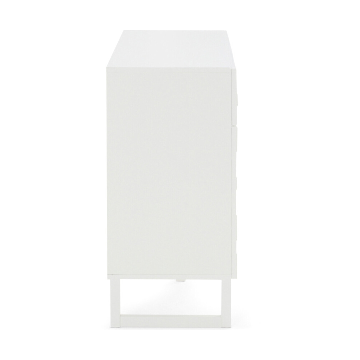 Sofia - buffet bas - blanc mat - 2 portes et 2 tiroirs - 110 cm - Blanc