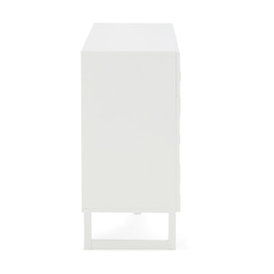 Sofia - buffet bas - blanc mat - 2 portes et 2 tiroirs - 110 cm - Blanc