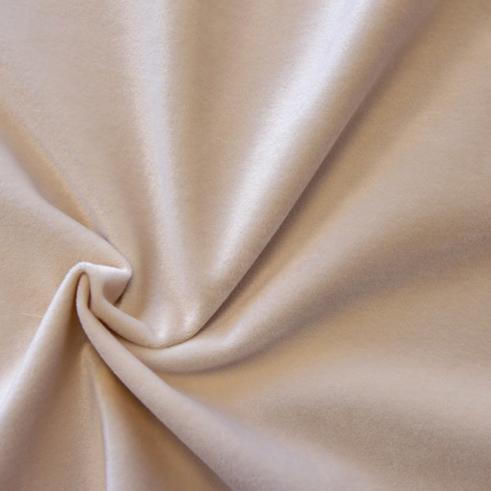 Tissu en velours uni ameublement - Ivoire