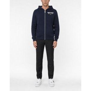 PHILIPP PLEIN Felpa con zip e cappuccio GREATNESS