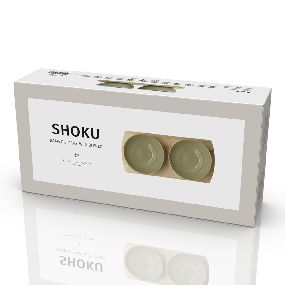 Plateau en bambou avec 2 bols Shoku