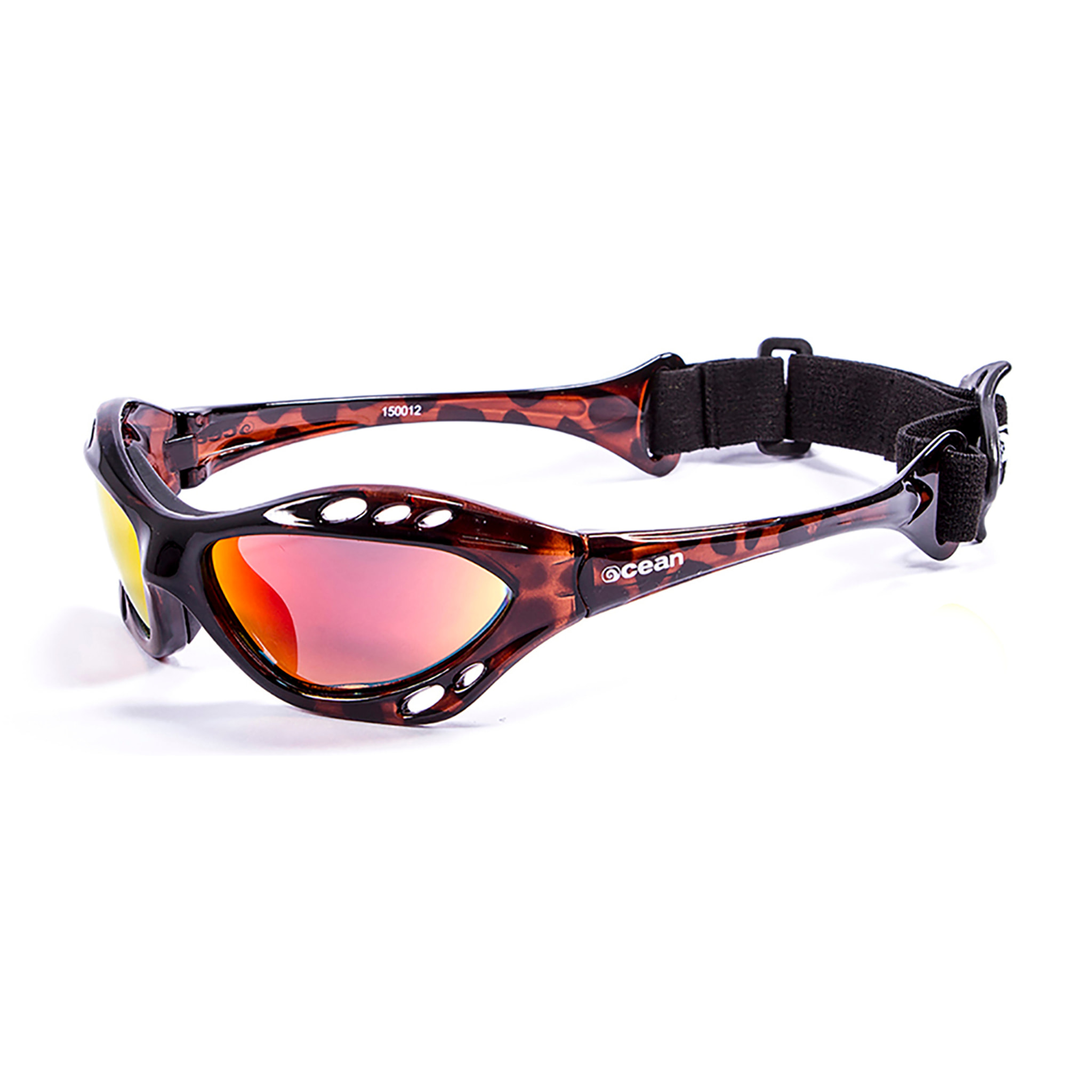 Gafas de deportes acuáticos OCEAN CUMBUCO - Marrón demi / Revo roja
