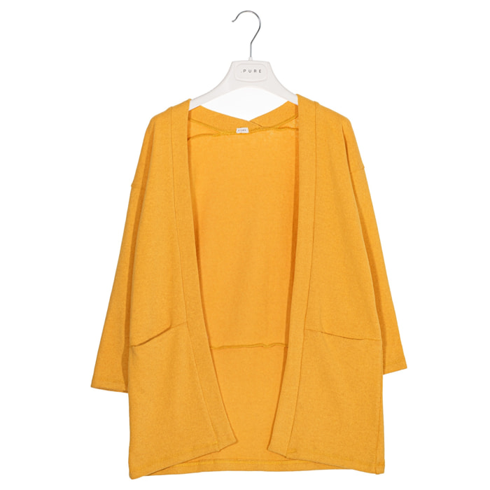 Cardigan Lungo in Caldo Jersey-Pure