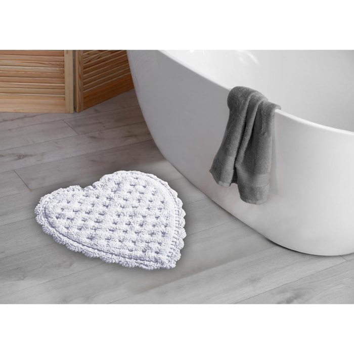 Tappeto Bagno A Forma Di Cuore Giulietta Bianco