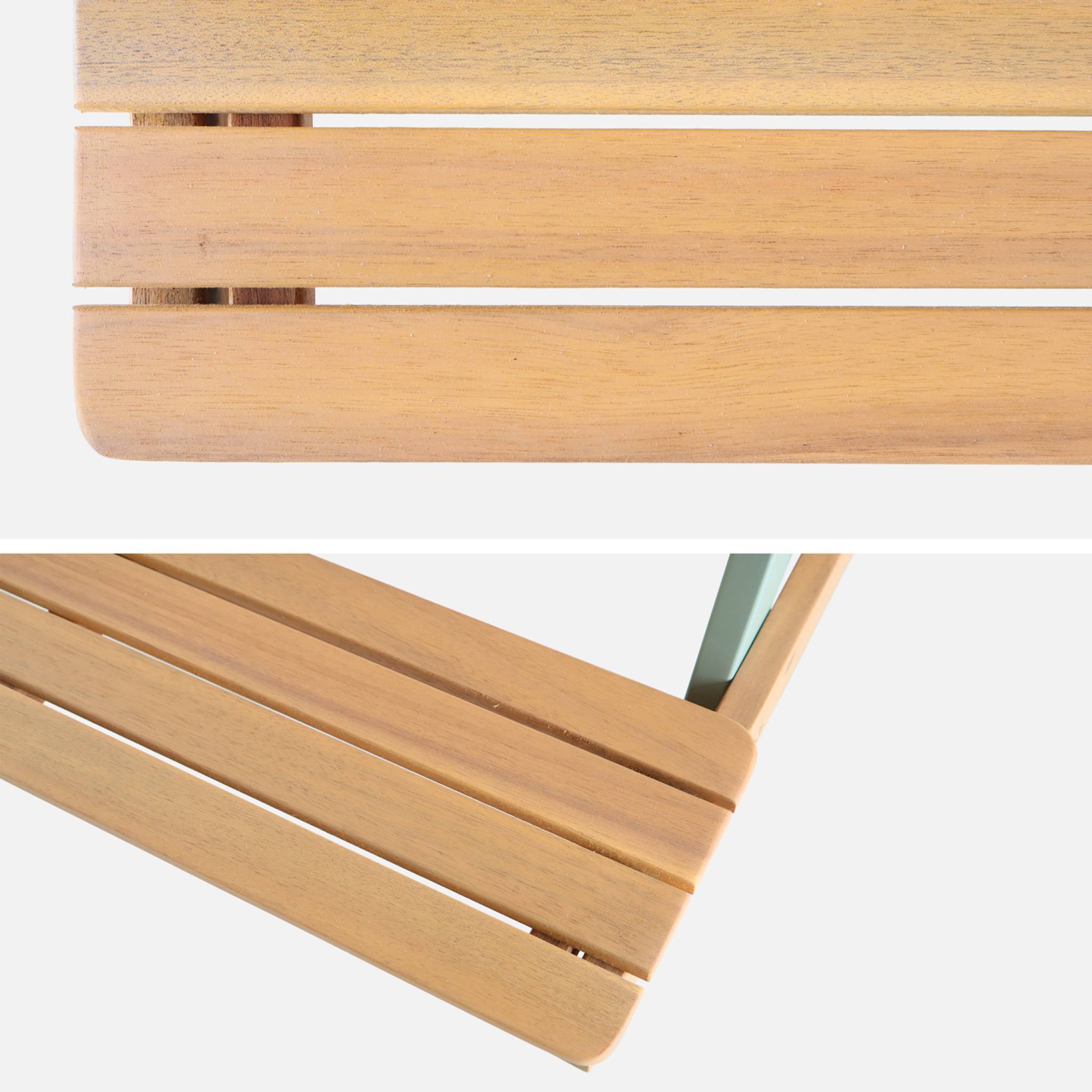 Table de pique-nique, salon de jardin enfant bois d'acacia 2 places CAROLINE