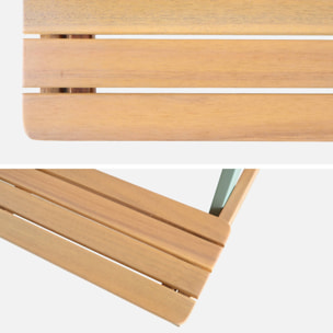 Table de pique-nique, salon de jardin enfant bois d'acacia 2 places CAROLINE