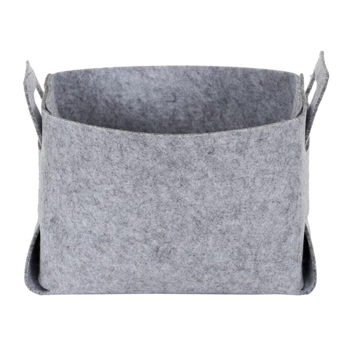 Boîte de Rangement - HOME DECO FACTORY - Pliable - Esthétique - Gris