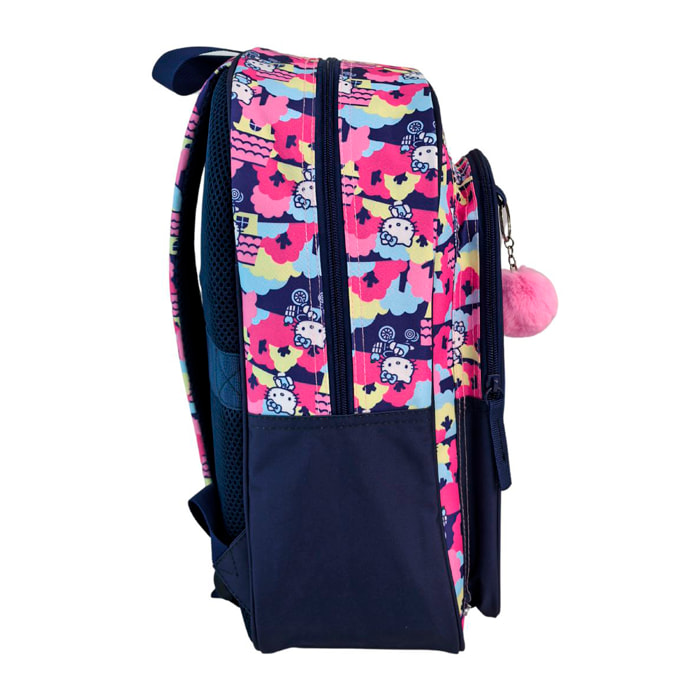 Hello Kitty Mochila Primaria con doble compartimento adaptable a carro.