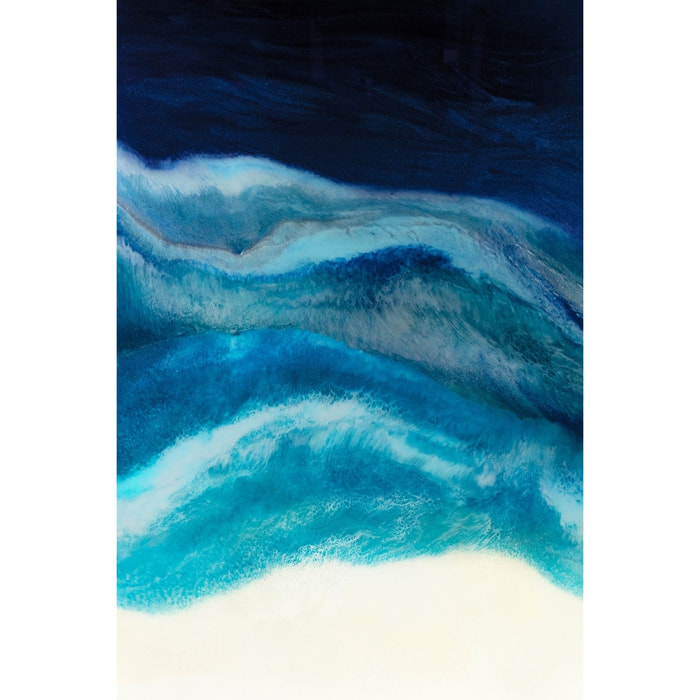 Tableau abstrait blue crawling Toile imprimée