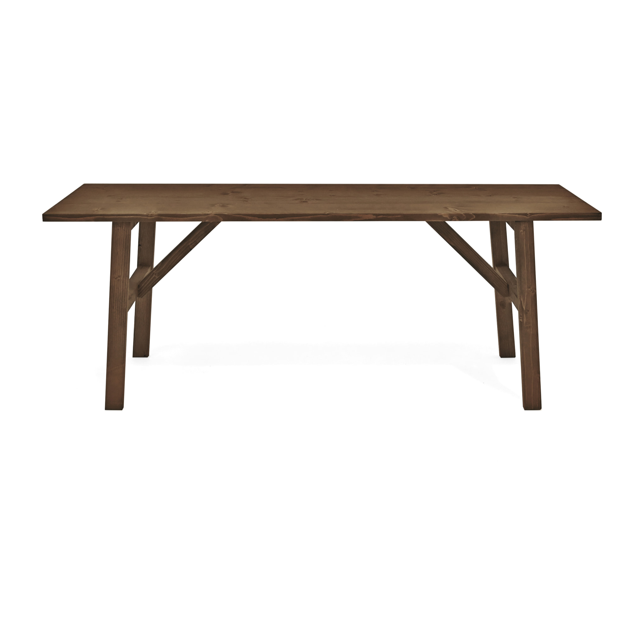 Tabouret en bois massif couleur noyer de 120x45cm Hauteur: 45 Longueur: 120 Largeur: 35