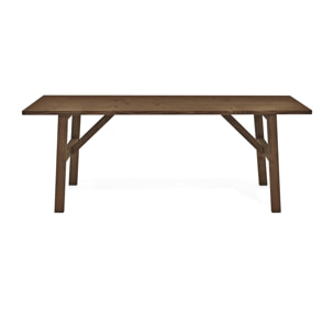 Tabouret en bois massif couleur noyer de 120x45cm Hauteur: 45 Longueur: 120 Largeur: 35