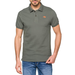Polo Hot Buttered Stoney tinta unita verde militare.