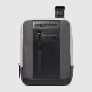 Piquadro iPad®mini pocket crossbody bag in recycled fabric
