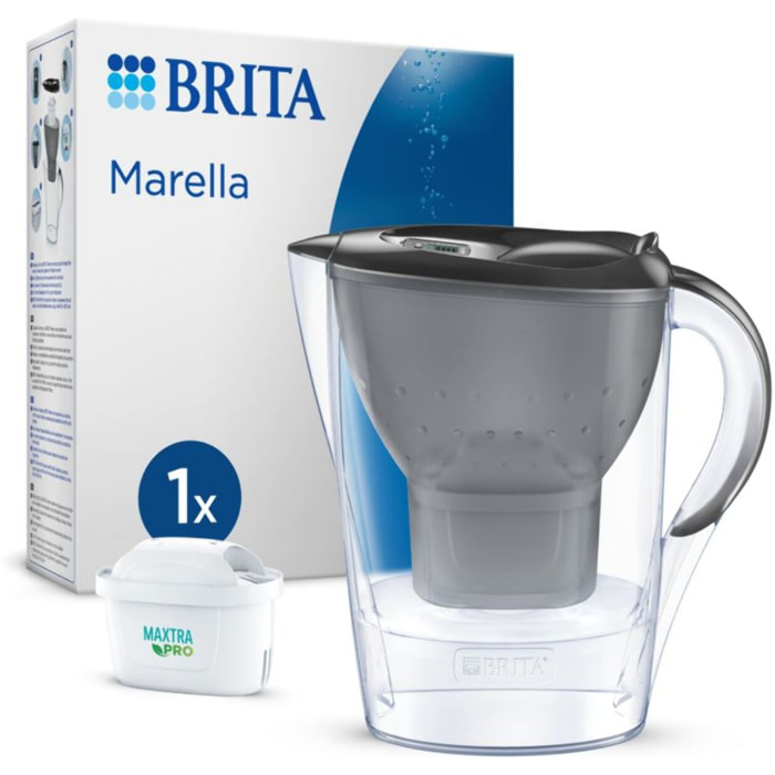 Carafe filtrante BRITA Marella graphite + 1 cartouche Maxtra Pro