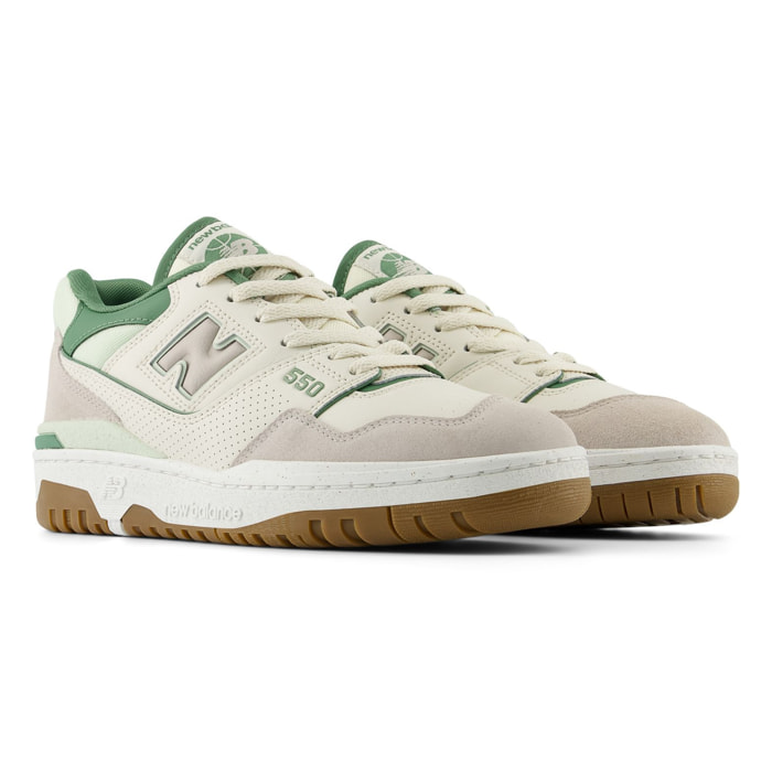 Sneakers Bbw550 - cuir suédé - beige et vert