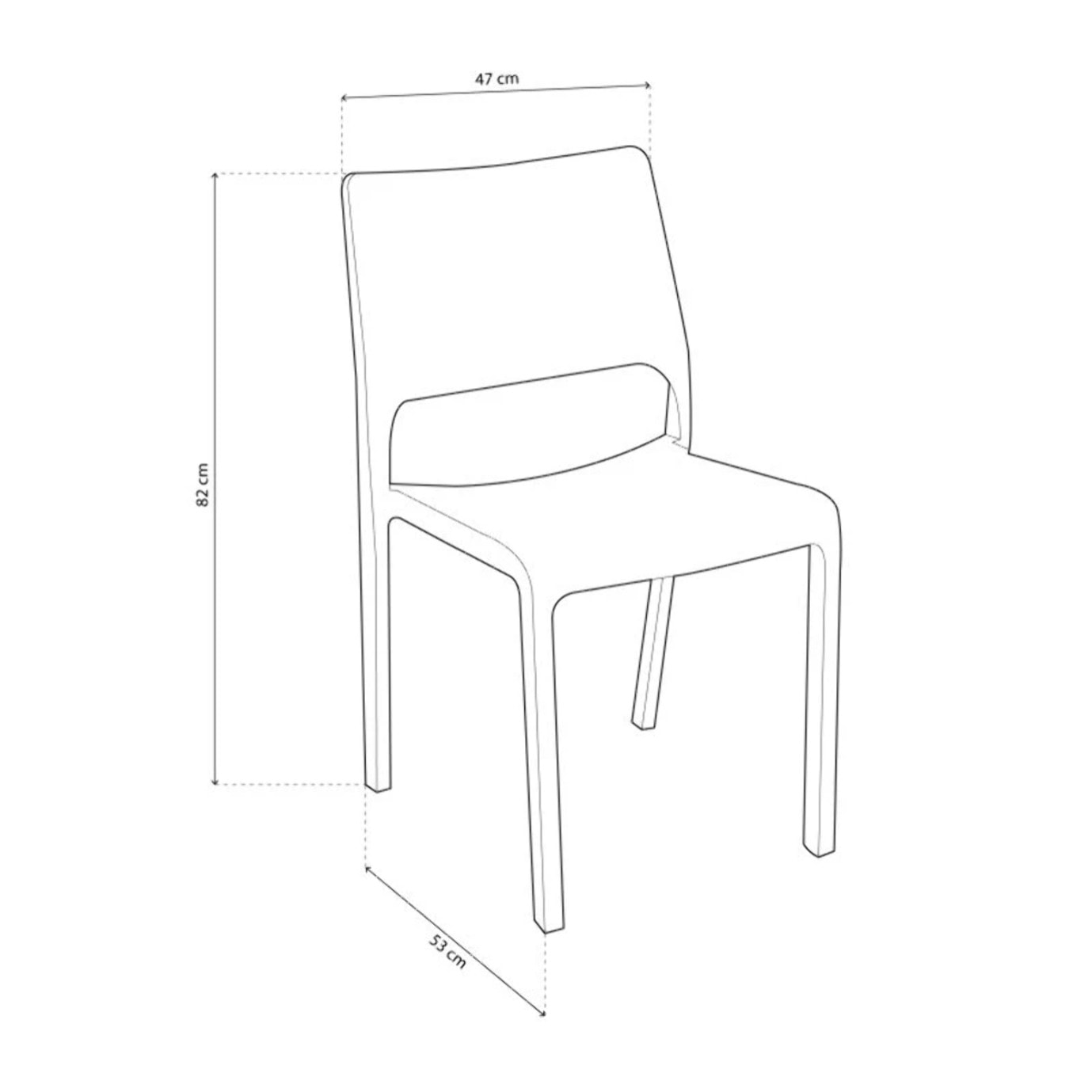 Pack 4 sillas de exterior Shine Blanco