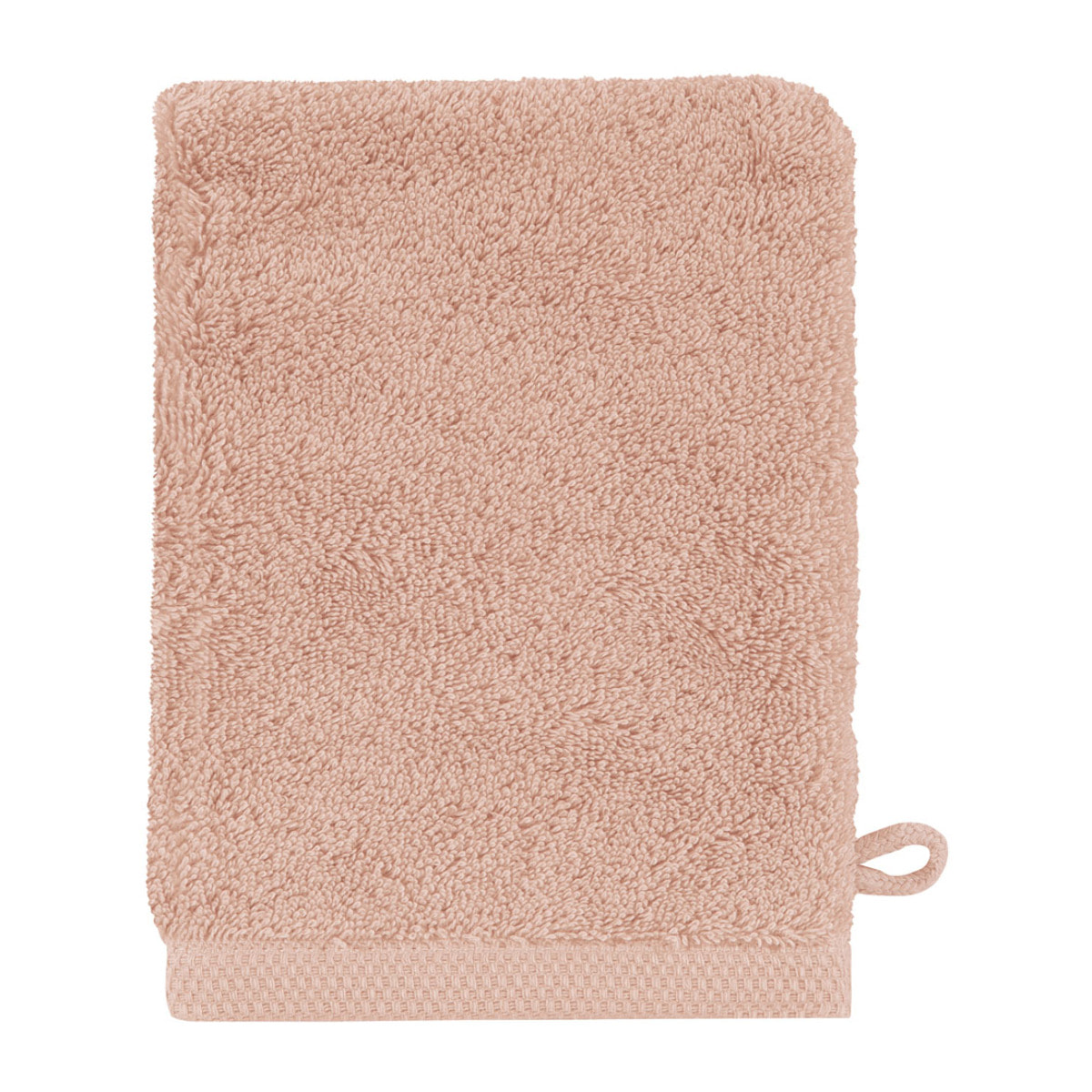 Gant de toilette uni en coton biologique, ESSENTIEL, Rose Aurore