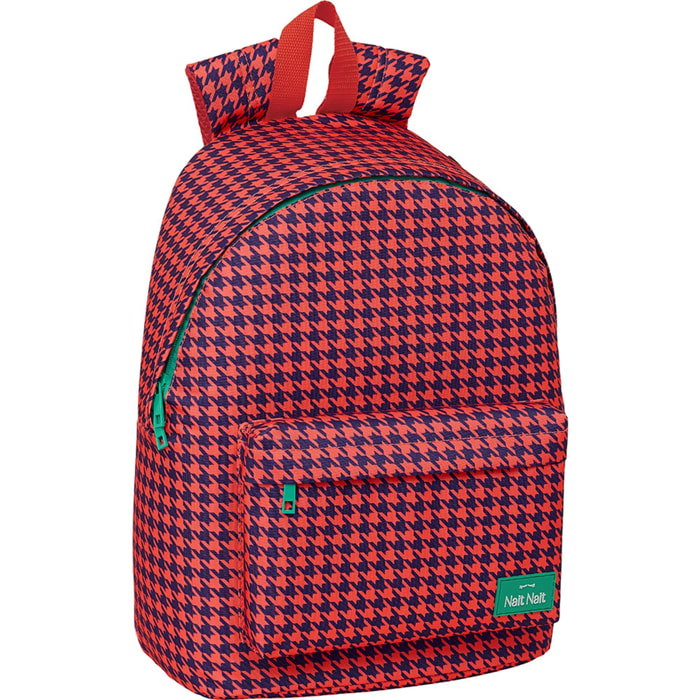 Mochila grande ordenador "pata de gallo coral"