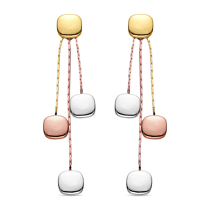 Pendientes acabados en oro amarillo de 18K