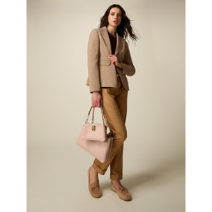 Oltre - Chinos en gabardina mezcla de algodón - Marrón