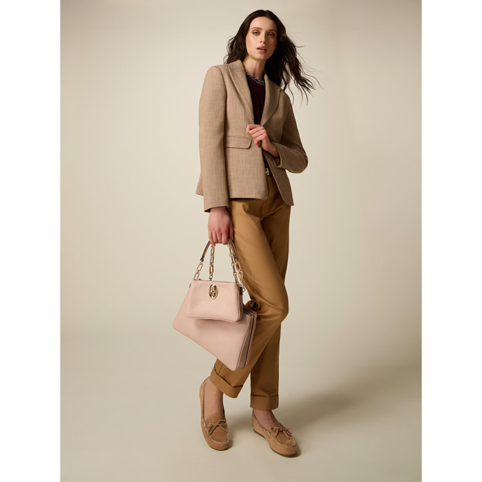 Oltre - Chinos en gabardina mezcla de algodón - Marrón