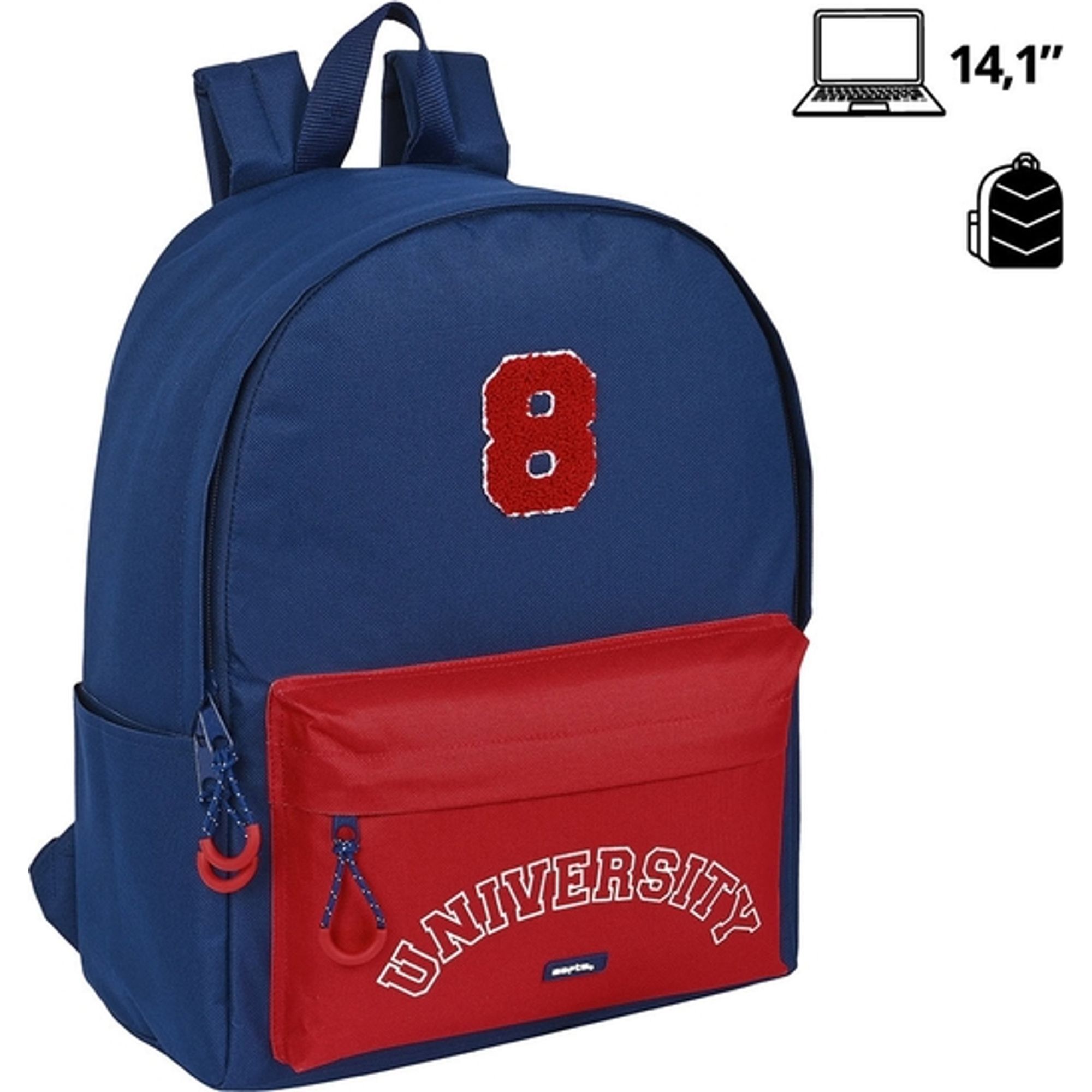 University mochila compartimento portátil 31x40x16