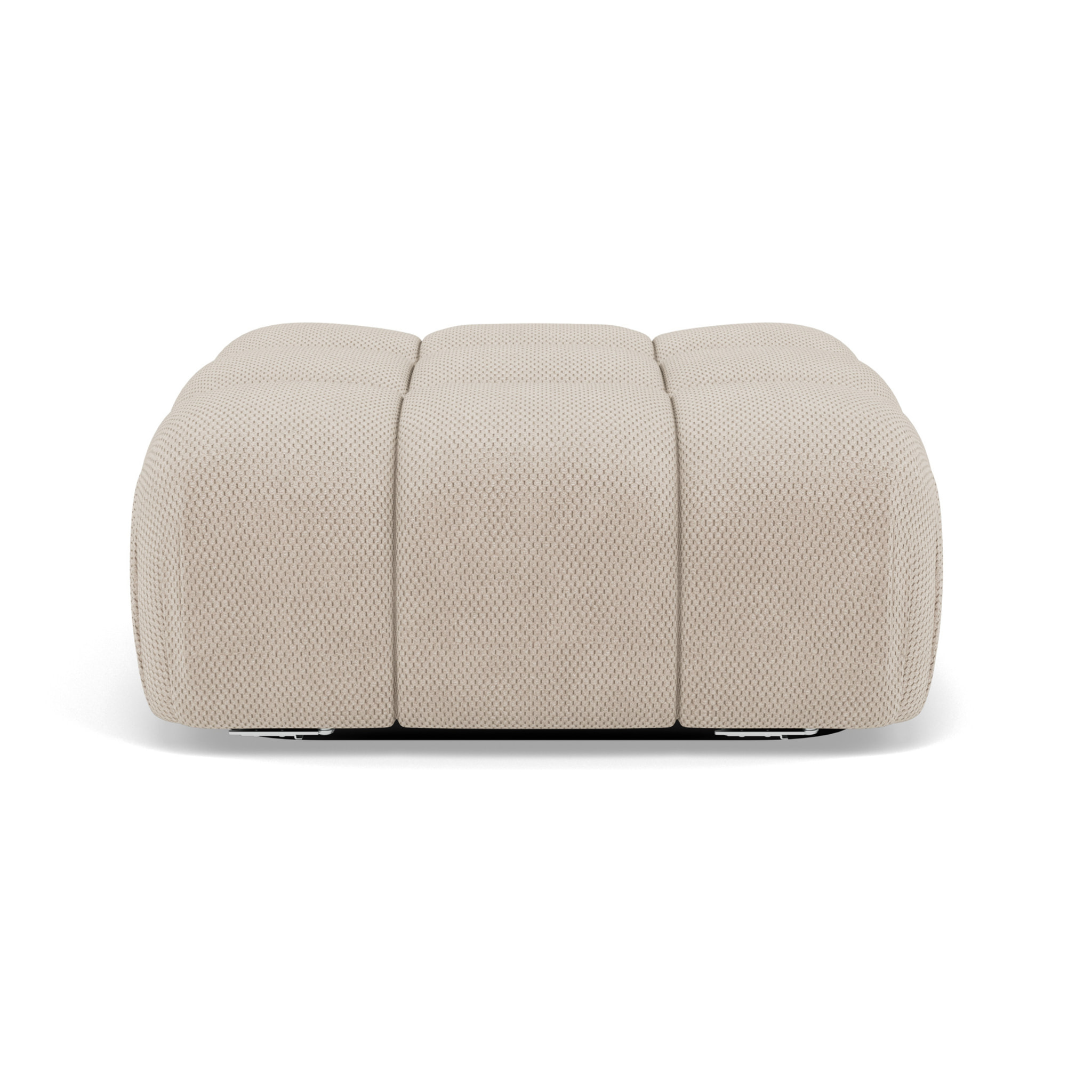 Ruby - pouf en velours texturé - Beige