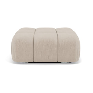 Ruby - pouf en velours texturé - Beige