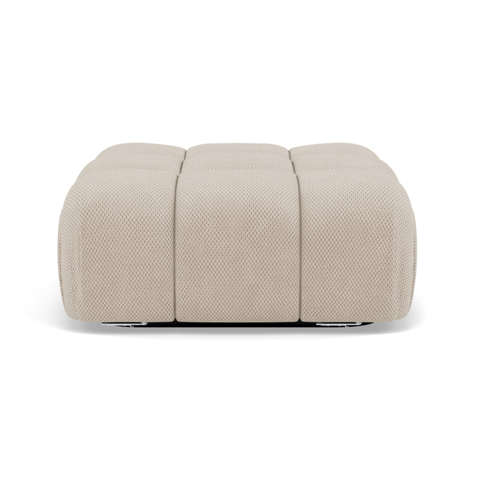 Ruby - pouf en velours texturé - Beige